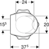 Kép 2/4 - Geberit Bambini gyermek WC-ülőke támaszkodóval, teknősbéka design, fehér 573360000