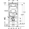 Kép 3/4 - Geberit Duofix fali WC-szerelőelem, 112 cm, Sigma 12 cm-es falsík alatti öblítőtartállyal, csatlakozócsonkkal szagelszíváshoz 111.367.00.6