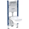 Kép 1/5 - Geberit Duofix szerelőelem Rimless fali WC csészével, Delta öblíőtartállyal és nyomólappal 118.402.21.2
