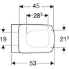 Kép 3/5 - Geberit Duofix szerelőelem Rimless fali WC csészével, Delta öblíőtartállyal és nyomólappal 118.402.21.2