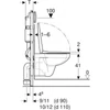 Kép 5/5 - Geberit Duofix szerelőelem Rimless fali WC csészével, Delta öblíőtartállyal és nyomólappal 118.402.21.2