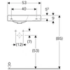 Kép 3/5 - Geberit iCon xs 50-es mosdó 124053000