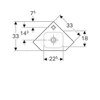 Kép 4/4 - Geberit iCon xs sarok kézmosó 46x31 124729000