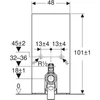 Kép 3/4 - Geberit Monolith betonhatású szanitermodul talpon álló WC-hez, 101 cm 131.002.JV.5