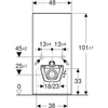 Kép 3/4 - Geberit Monolith Plus betonhatású szanitermodul fali WC-hez, 101 cm 131.221.JV.7