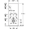 Kép 3/4 - Geberit Monolith Plus fehér üveg szanitermodul fali WC-hez, 114 cm 131.231.SI.7
