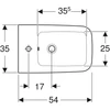 Kép 2/5 - Geberit iCon Square fali bidé, zárt forma, 54 cm, 231910000