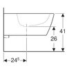 Kép 2/5 - Geberit iCon Square fali bidé, zárt forma 234050000