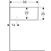 Kép 5/5 - Geberit Publica univerzális öblítőmedencék 90x56 cm, két medencével, túlfolyóval, fehér 350490000