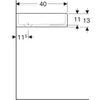 Kép 5/5 - Geberit Publica többfunkciós öblítőmedence 50x40 cm, túlfolyó nélkül, fehér 360050000