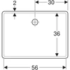 Kép 3/5 - Geberit Publica többfunkciós öblítőmedence 60x40 cm, túlfolyó nélkül, fehér 360060000