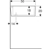 Kép 4/4 - Geberit Publica univerzális öblítőmedence 70x50 cm, túlfolyó nélkül 360070000