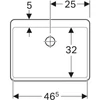 Kép 2/4 - Geberit Publica univerzális öblítőmede 50x39cm, túlfolyóval 361350000