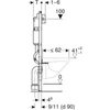 Kép 4/4 - Geberit Duofix fali WC szerelőelem 112 cm, falsík alatti öblítőtartállyal, működtetőlappal 458.120.11.2