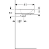 Kép 4/4 - Geberit Smyle Square kézmosó 50x41 cm, csaplyukkal és túlfolyóval 500.256.01.1