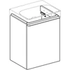 Kép 2/5 - Geberit Smyle Square alsó szekrény kézmosóhoz ajtóval 44,2x35,6 cm, magasfényű homokszürke 500.351.JL.1