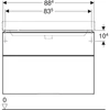 Kép 4/5 - Geberit Smyle Square alsó szekrény mosdóhoz fiókkal 88,4x47 cm, hikoridió 500.354.JR.1