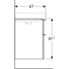 Kép 5/5 - Geberit Smyle Square alsó szekrény mosdóhoz fiókkal 88,4x47 cm, hikoridió 500.354.JR.1