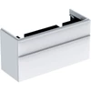 Kép 1/5 - Geberit Smyle Square alsó szekrény dupla mosdóhoz fiókkal 118,4x47 cm, magasfényű fehér 500.356.00.1