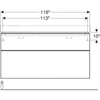 Kép 4/5 - Geberit Smyle Square alsó szekrény dupla mosdóhoz fiókkal 118,4x47 cm, magasfényű fehér 500.356.00.1