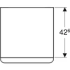 Kép 2/4 - Geberit Smyle Square kiegészítő szekrény 45x60 cm, magasfényű fehér 500.357.00.1