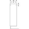 Kép 2/4 - Geberit Smyle Square középmagas szekrény 118x36 cm, egy ajtóval, magasfényű fehér 500.361.00.1