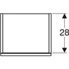 Kép 4/4 - Geberit Smyle Square középmagas szekrény 118x36 cm, egy ajtóval, magasfényű fehér 500.361.00.1