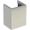 Kép 1/5 - Geberit Smyle Square alsó szekrény kézmosóhoz ajtóval 49,2x40,6 cm, magasfényű homokszürke 500.363.JL.1