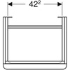 Kép 4/5 - Geberit Smyle Square alsó szekrény kézmosóhoz ajtóval 49,2x40,6 cm, magasfényű homokszürke 500.363.JL.1