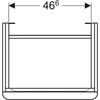 Kép 5/5 - Geberit Smyle Square alsó szekrény kézmosóhoz ajtóval 53,6x43,3 cm, magasfényű fehér 500.366.00.1