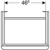 Kép 5/5 - Geberit Smyle Square alsó szekrény kézmosóhoz ajtóval 53,6x43,3 cm, magasfényű homokszürke 500.366.JL.1