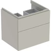 Kép 1/5 - Geberit Xeno² alsó szekrény mosdóhoz 58x46,2 cm, két fiókkal, matt greige 500.506.00.1