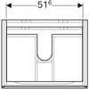 Kép 4/5 - Geberit Xeno² alsó szekrény mosdóhoz 58x46,2 cm, két fiókkal, matt greige 500.506.00.1