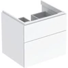 Kép 1/5 - Geberit Xeno² alsó szekrény mosdóhoz 58x46,2 cm, két fiókkal, magasfényű fehér 500.506.01.1