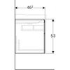 Kép 5/5 - Geberit Xeno² alsó szekrény mosdóhoz 58x46,2 cm, két fiókkal, magasfényű fehér 500.506.01.1