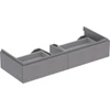 Kép 1/5 - Geberit Xeno² alsó szekrény mosdóhoz 117,4x46,2 cm, két fiókkal, faerezetes szürke 500.517.43.1