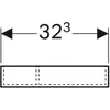 Kép 4/5 - Geberit Xeno² fiókbetét 32,3x15 cm, T osztású, faerezetes szürke/strukturált lakkozott felület 500.525.00.1