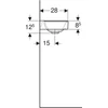 Kép 4/4 - Geberit Xeno² kézmosó 40x28cm csaplyuk jobb oldalt, túlfolyó nélkül, KeraTect® felület 500.529.01.1