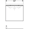 Kép 4/5 - Geberit Acanto alsó szekrény mosdóhoz, egy fiókkal egy belső fiókkal 60 cm matt láva/fényes láva üveg 500.609.JK.2