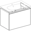 Kép 2/5 - Geberit Acanto alsó szekrény mosdóhoz, egy fiókkal egy belső fiókkal 75 cm matt fekete/fényes fekete üveg 500.611.16.1