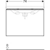 Kép 4/5 - Geberit Acanto alsó szekrény mosdóhoz, egy fiókkal egy belső fiókkal 75 cm matt fekete/fényes fekete üveg 500.611.16.1