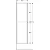 Kép 5/5 - Geberit Acanto magas kiegészítő szekrény két fiókkal 22x173 cm, láva 500.638.JK.2