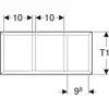 Kép 2/4 - Geberit Smyle Square fiókbetét mosdószekrényhez, strukturált melamin láva 500.677.00.1