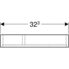 Kép 3/4 - Geberit Smyle Square fiókbetét mosdószekrényhez, T osztású, láva/strukturált melamin 500.678.00.1