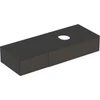 Kép 1/5 - Geberit VariForm alsó szekrény pultra ültethető mosdóhoz 135x51 cm, 2 fiókkal, pakolófelülettel, matt láva 501.178.00.1