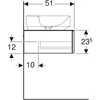 Kép 5/5 - Geberit VariForm alsó szekrény pultra ültethető mosdóhoz 135x51 cm, 2 fiókkal, pakolófelülettel, matt láva 501.178.00.1