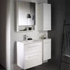 Kép 2/5 - Geberit Selnova Square 2 ajtós tükrös szekrény 58,8x85 cm, magasfényű fehér 501.264.00.1