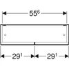 Kép 5/5 - Geberit Selnova Square 2 ajtós tükrös szekrény 58,8x85 cm, magasfényű fehér 501.264.00.1
