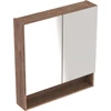 Kép 1/5 - Geberit Selnova Square 2 ajtós tükrös szekrény 78,8x85 cm, hikoridió 501.270.00.1