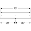 Kép 5/5 - Geberit Selnova Square 2 ajtós tükrös szekrény 78,8x85 cm, hikoridió 501.270.00.1